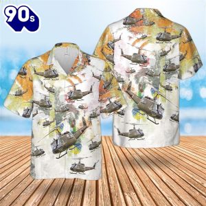 United States Army Huey Helicopter Hawaiian Shirt