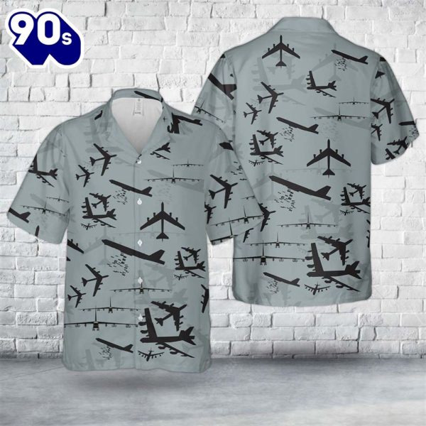 Us Air Force Boeing B 52 Stratofortress Aircraft Silhouettes Trendy Hawaiian Shirt