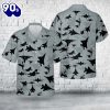 Us Air Force Boeing Mcdonnell Douglas F Eagle Aircraft Silhouettes Trendy Hawaiian Shirt