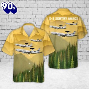 Us Air Force E 3 Sentry Awacs Trendy Hawaiian Shirt