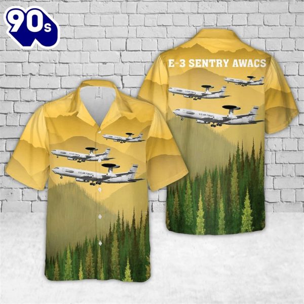 Us Air Force E 3 Sentry Awacs Trendy Hawaiian Shirt