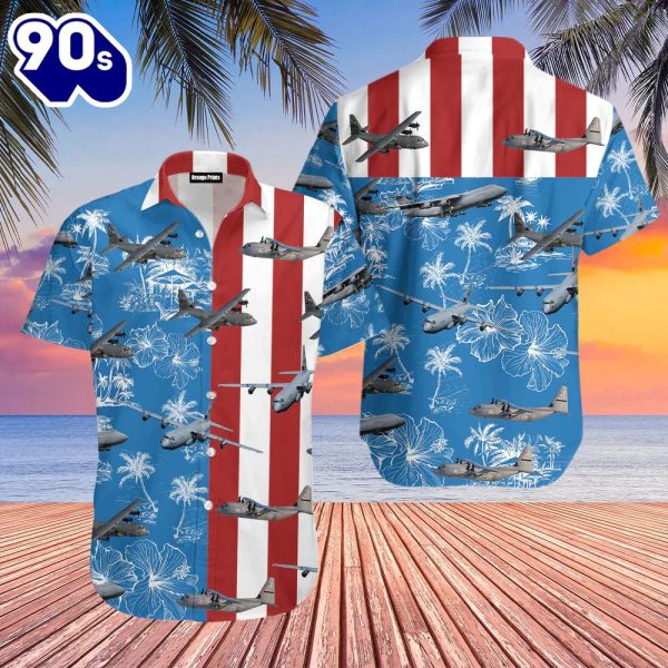 Us Air Force Lockheed C0 Hercules 4Th Of July Trendy Hawaiian Shirt