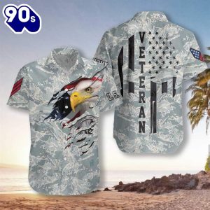 Veteran Proud Us Airforce Camouflage Trendy Hawaiian Shirt