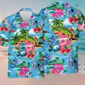 Women Stitch Disney Tropical Hawaiian Shirt